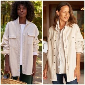 Frank and Eileen McLoghlin Utility Natural Denim Oversized Shirt SZ M/L